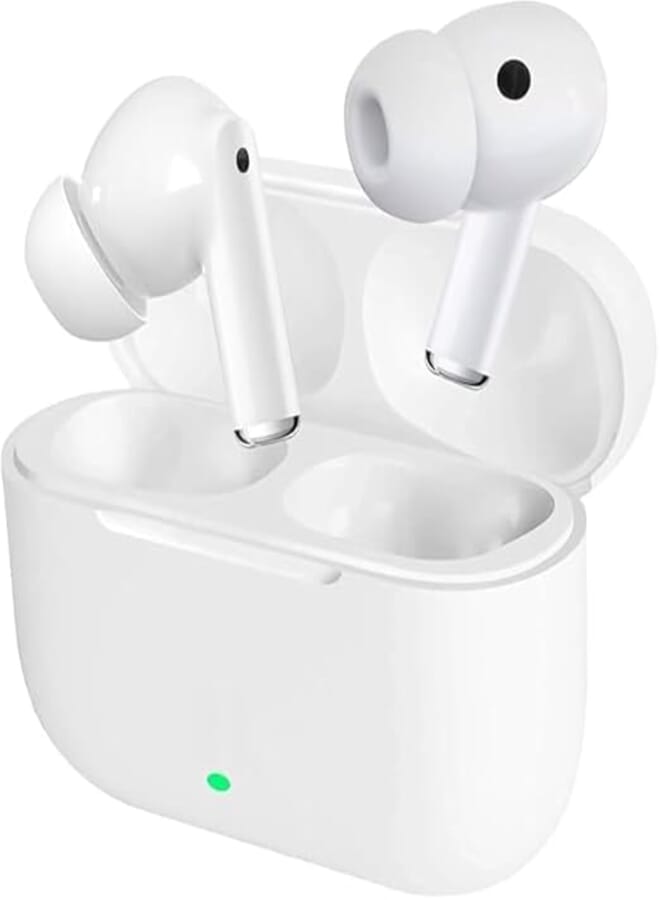 2 2026 Type C Wireless Earbuds with Charging Case and Noise Cancelling in-Ear Headphones in-Ear Headphones White